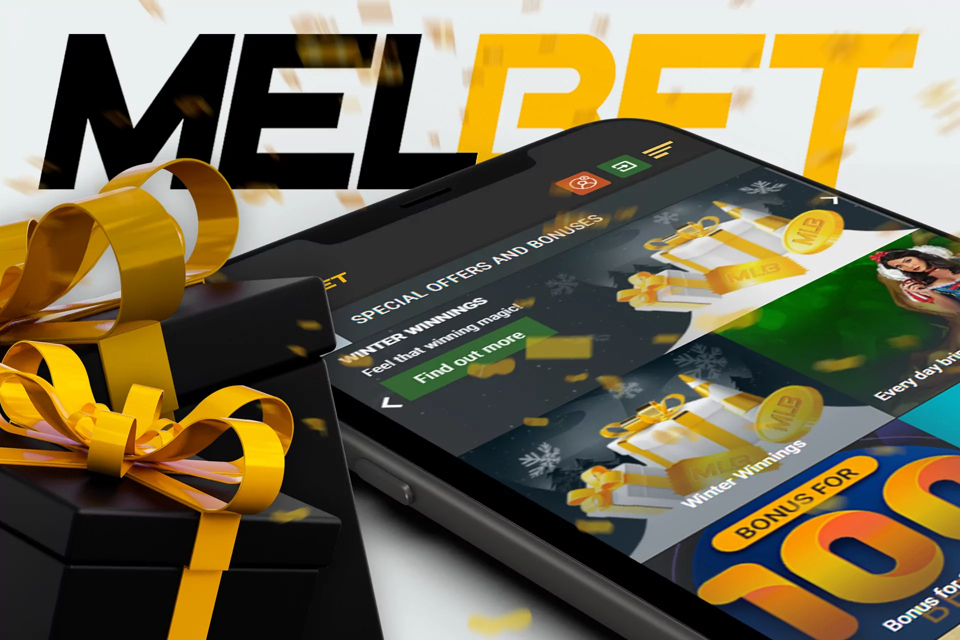 Get a 100% welcome bonus of up to BDT 10,000 in the Melbet app.