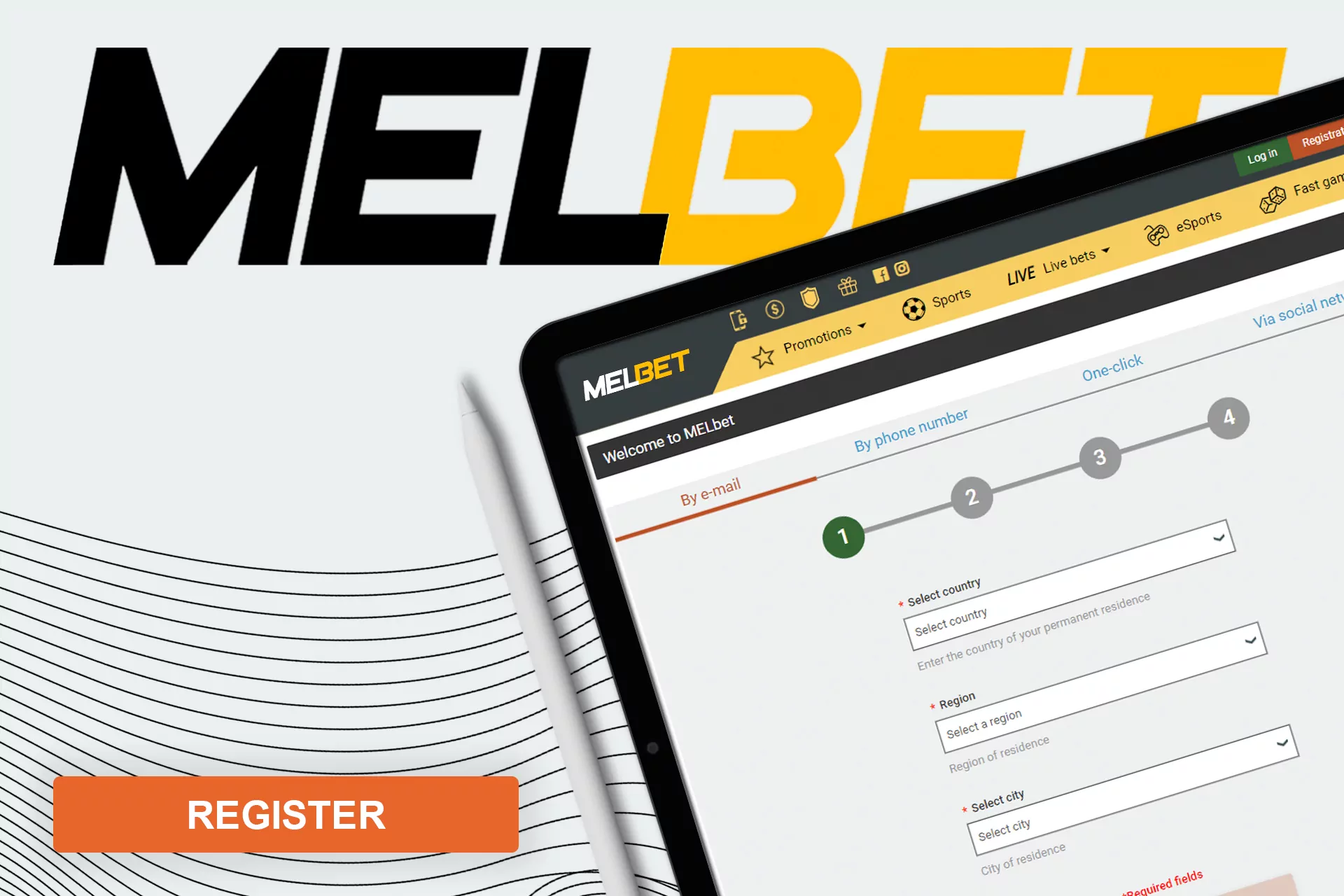 You can use your email to register at Melbet.