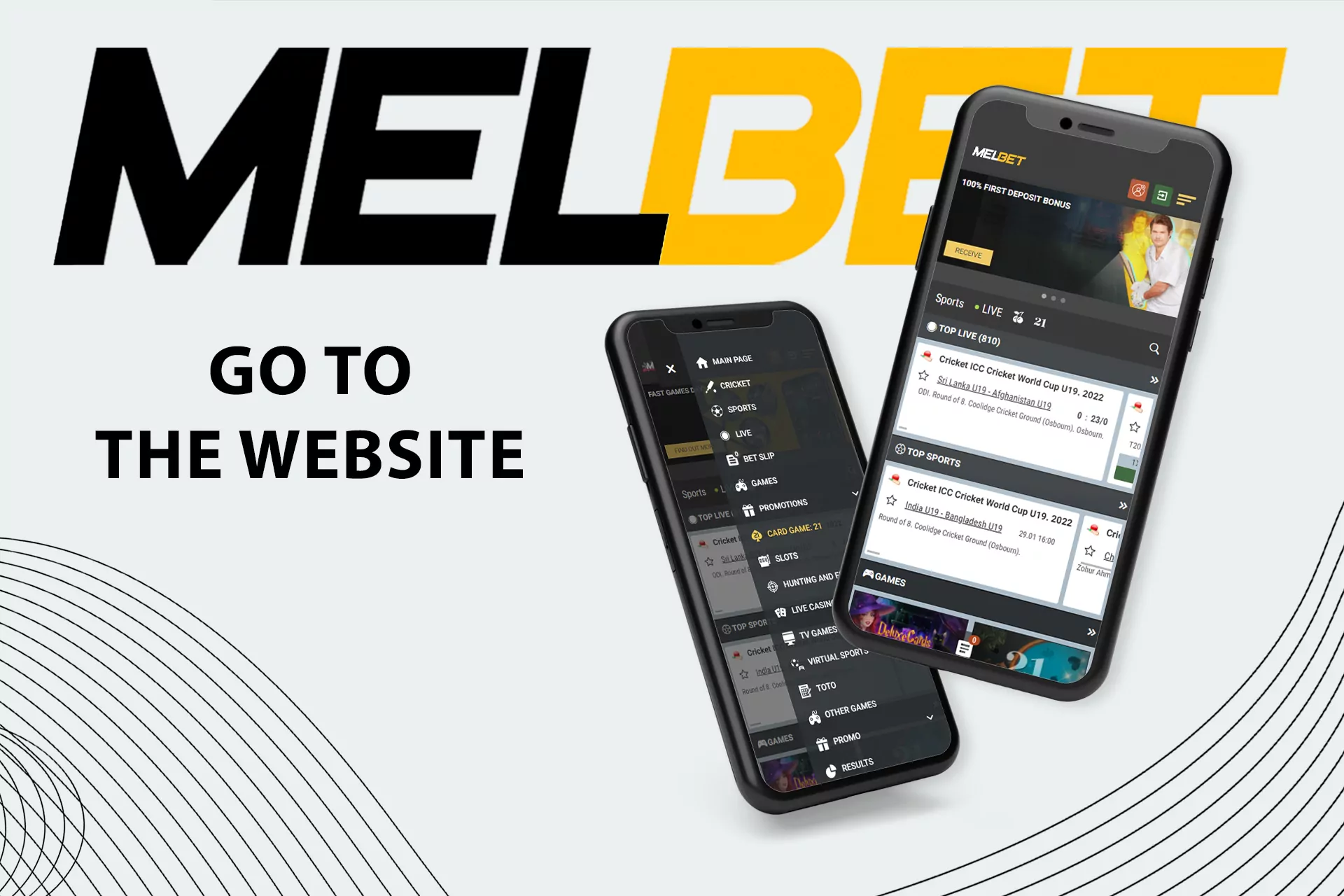 Go to the website to sign up at Melbet with your phone number.