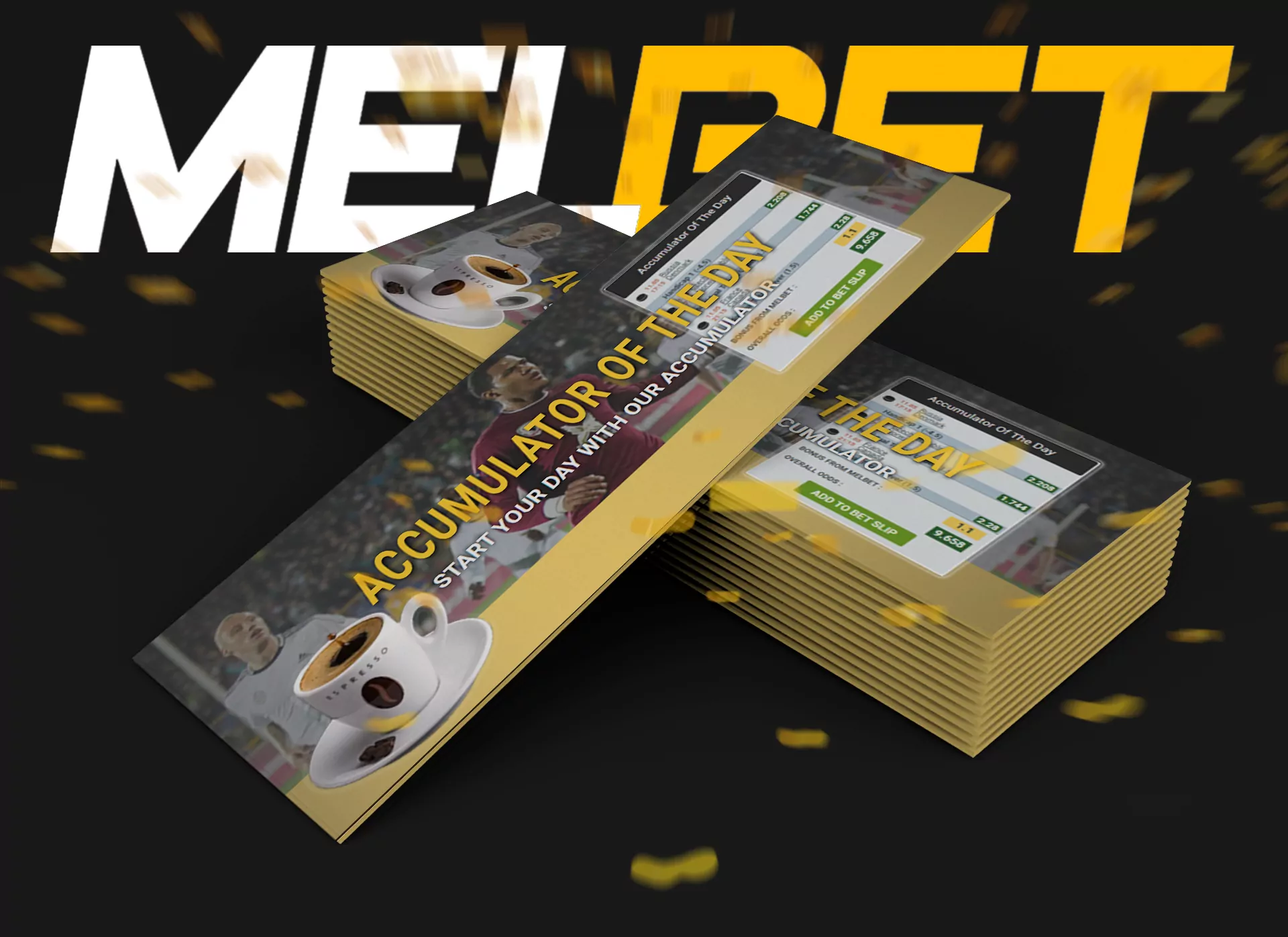 Get the Accumulator bonus from Melbet and increase your overall odds by up to 10%.