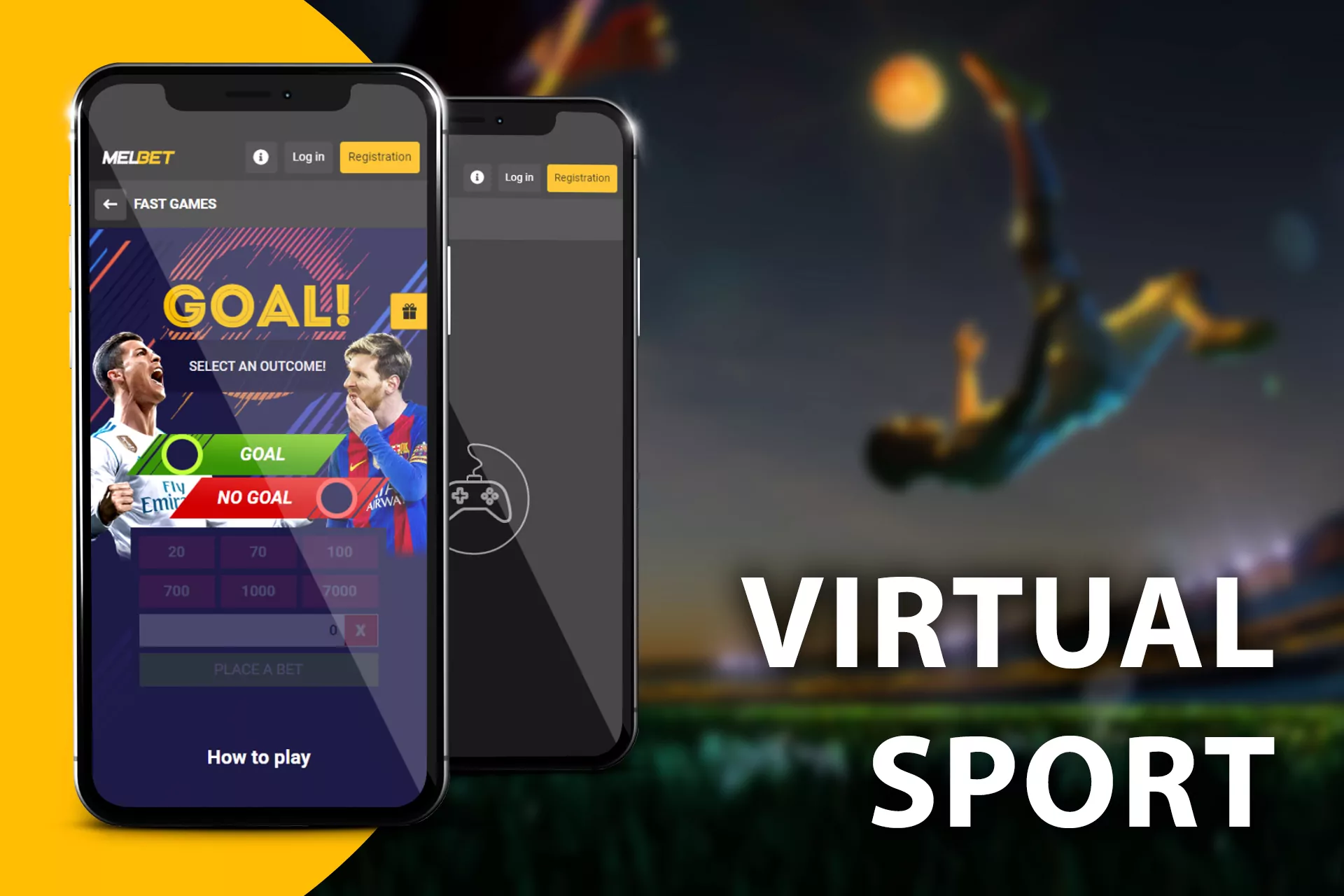 Place bets on virtual sports matches in the Melbet mobile app.