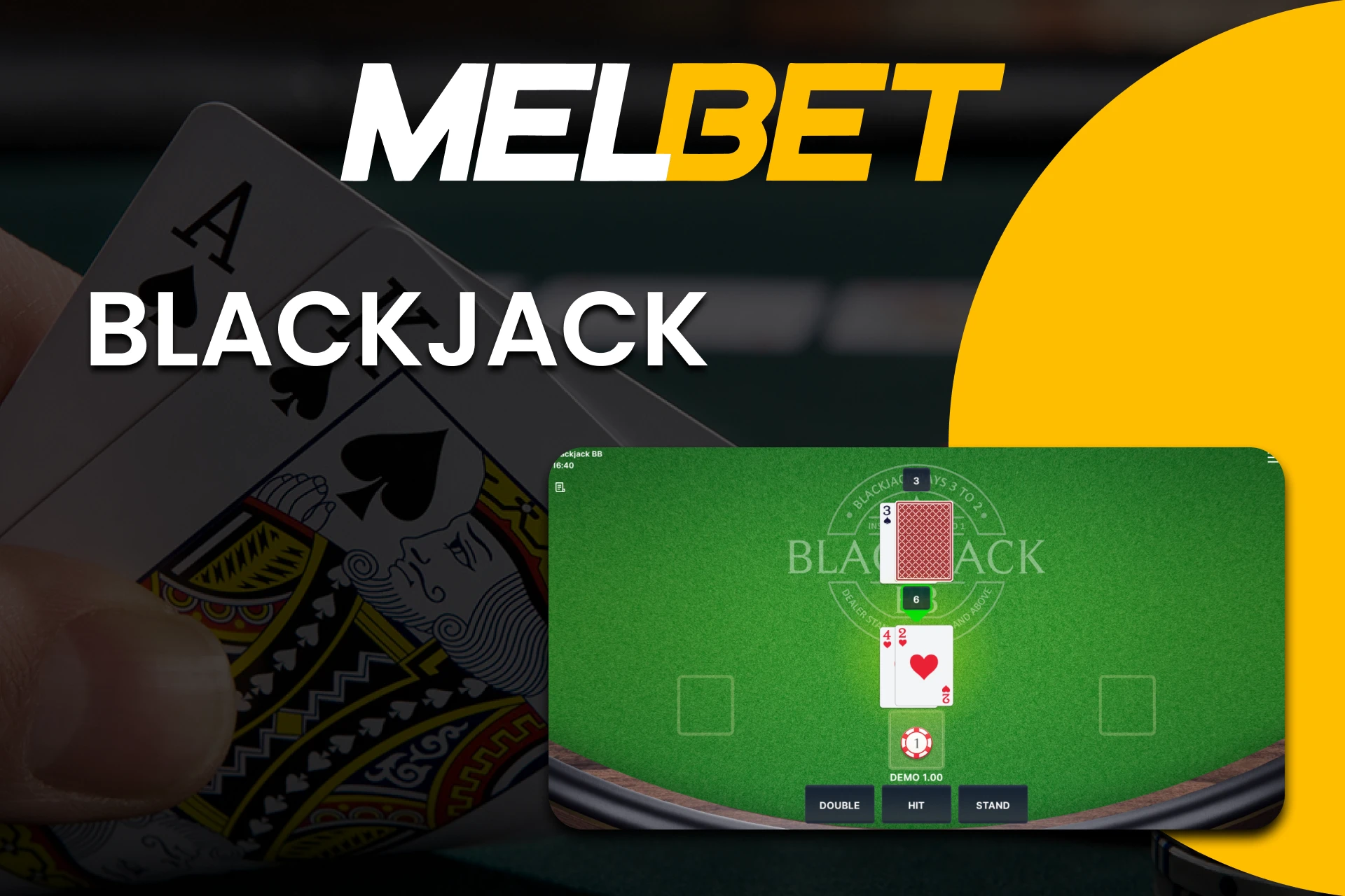 Choose Blackjack from the Jackpot section on Melbet.