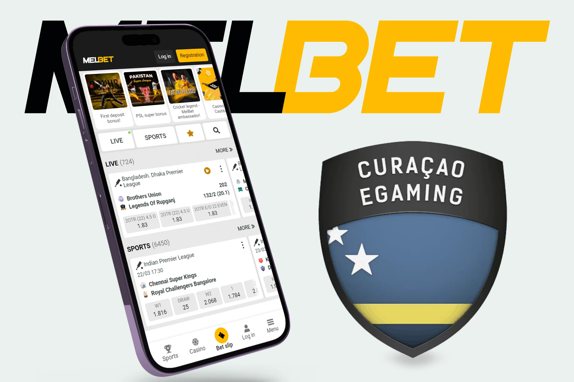 Melbet app is licensed by Curacao Gambling Commission and is safe for users.