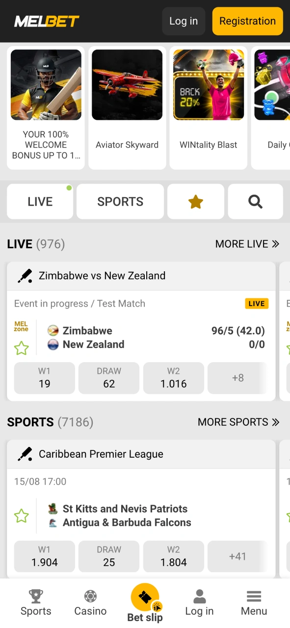 Start installing the Melbet app by visiting the official site from your Android device.