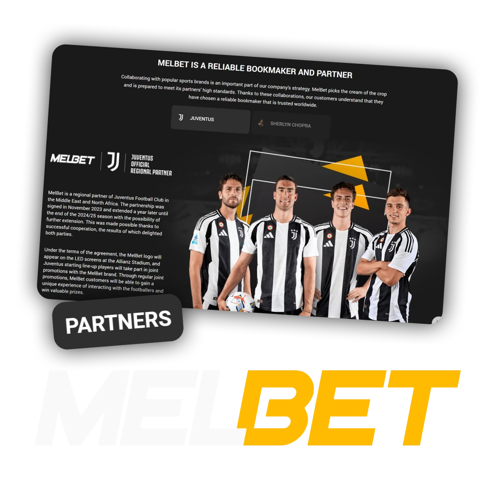 Learn more about Melbet Casino's partners.