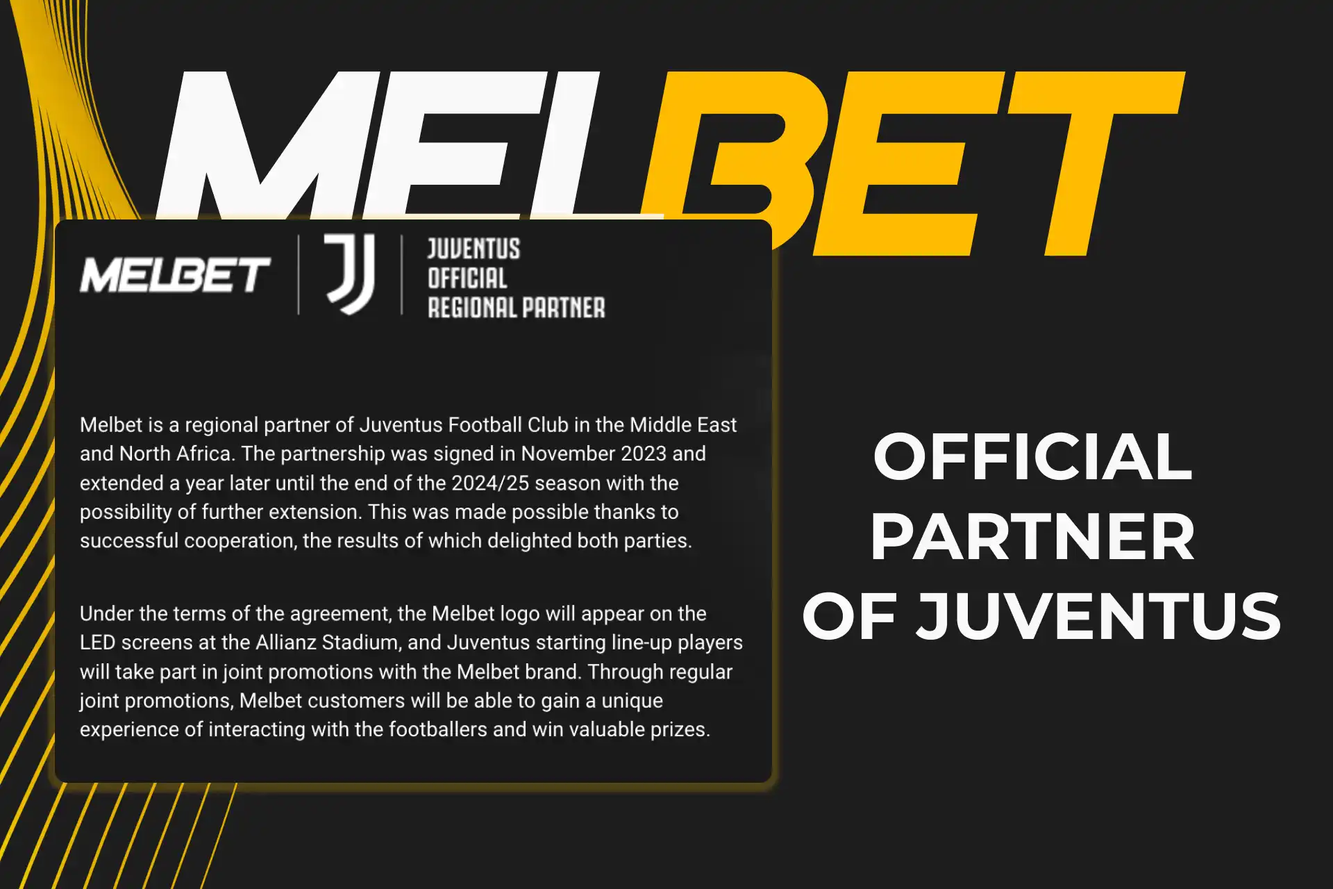 Melbet builds brand trust as regional partner of world-renowned Juventus.