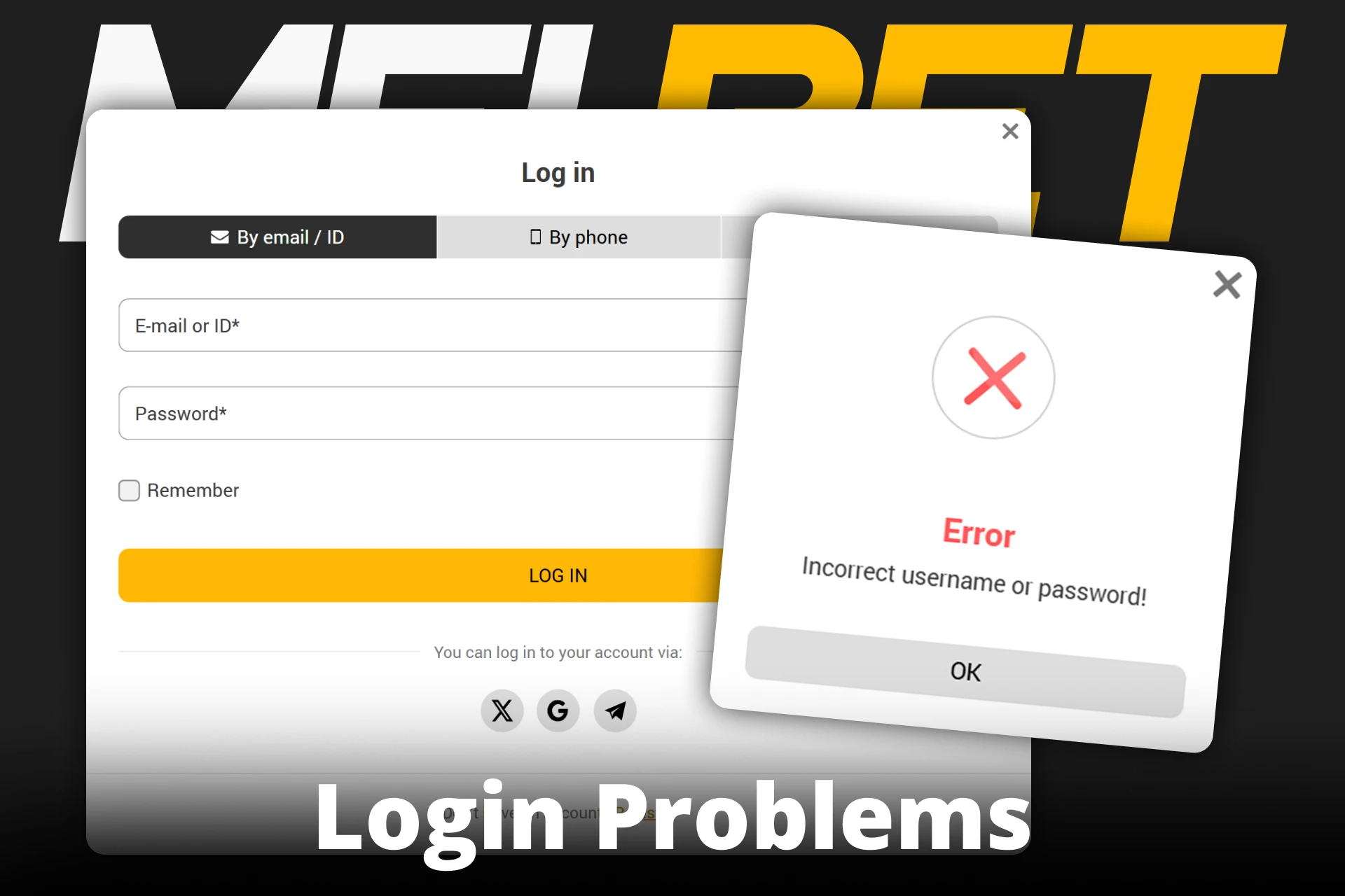 Check out the main issues you might run into when logging into your Melbet account.