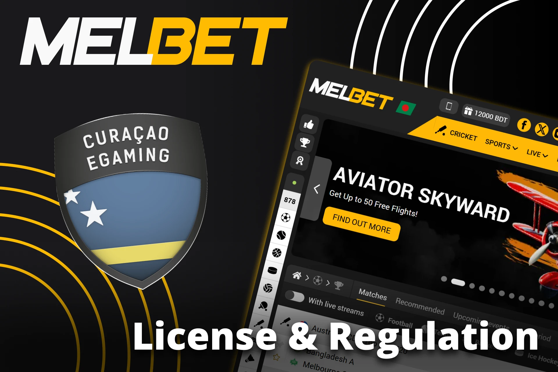 Melbet Curacao Egaming দ্বারা যাচাই করা হয়েছে এবং লাইসেন্সের অধীনে কাজ করছে।