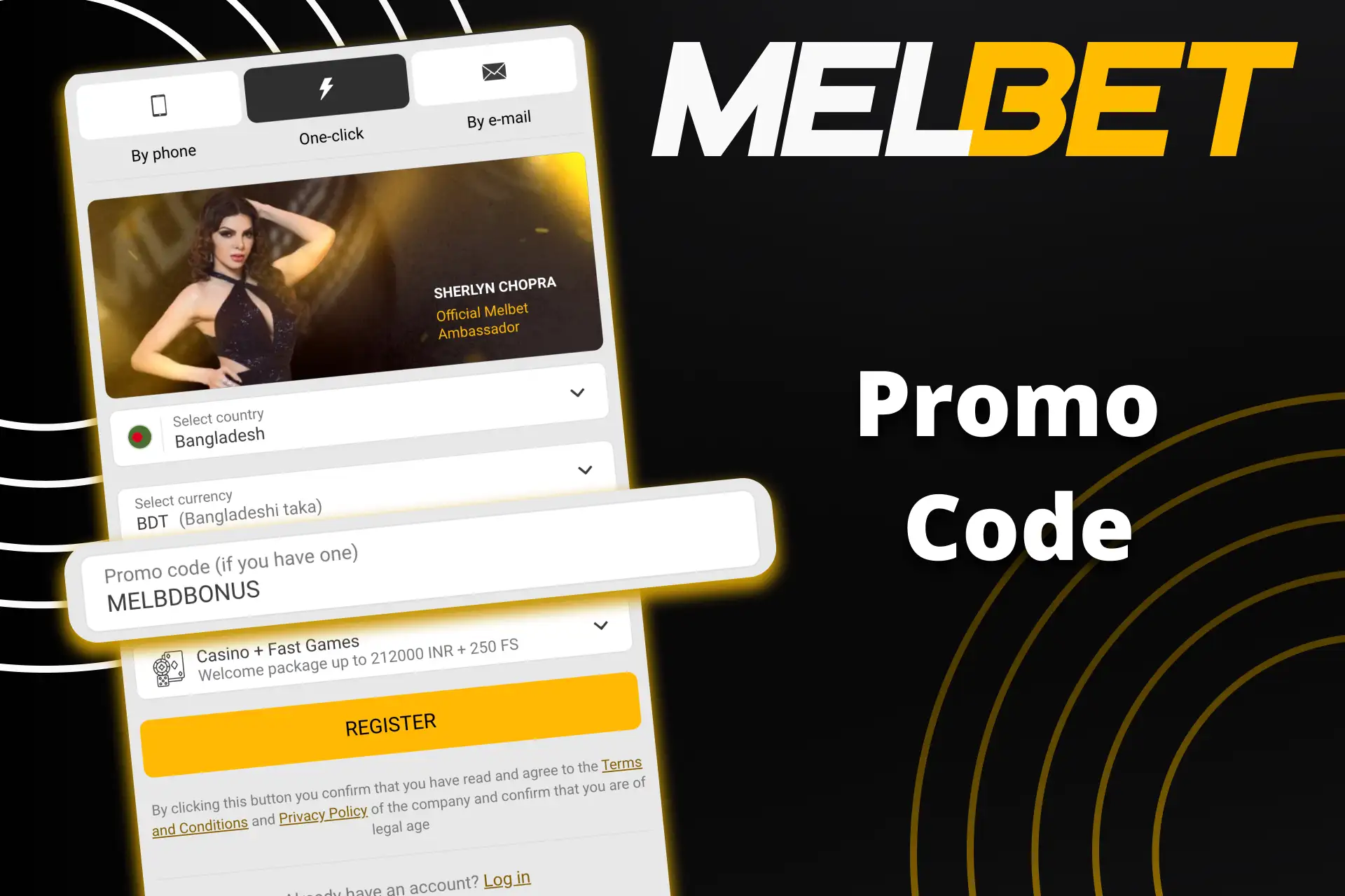 Claim welcome bonus with Melbet promo code.