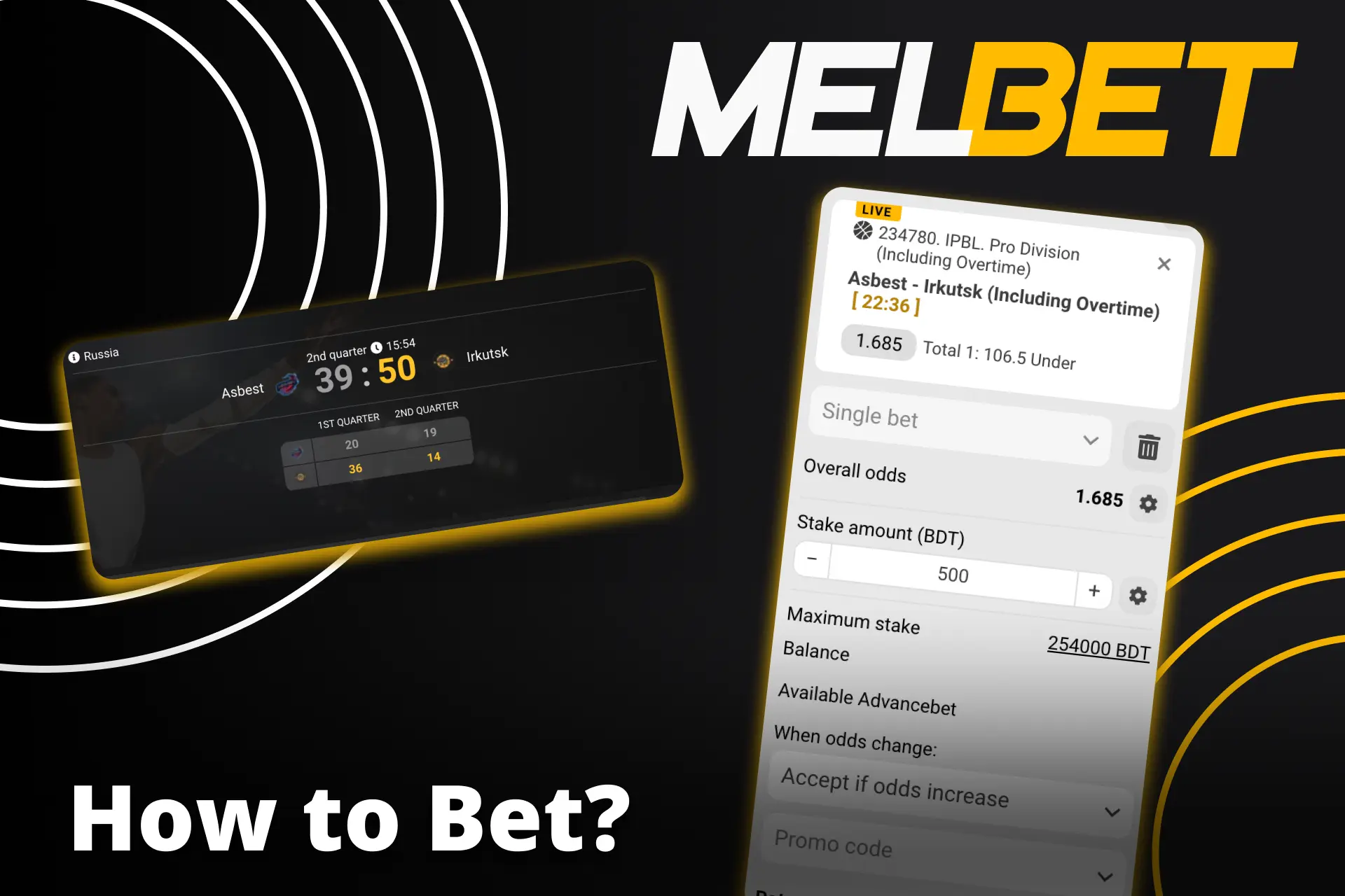 Go to the right section for betting on basketball from Melbet.