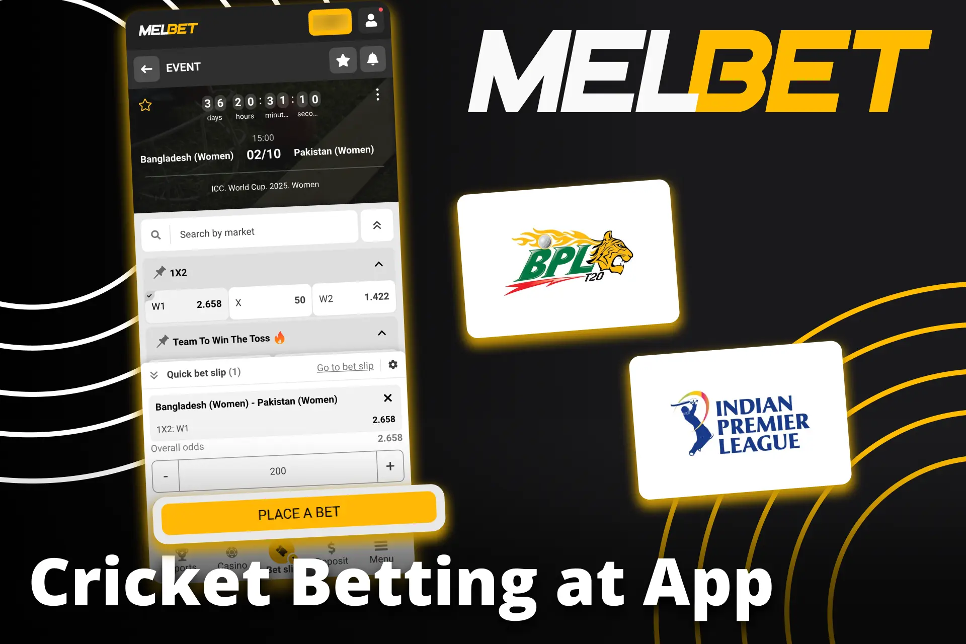 If you have a smartphone, you can install the Melbet app.