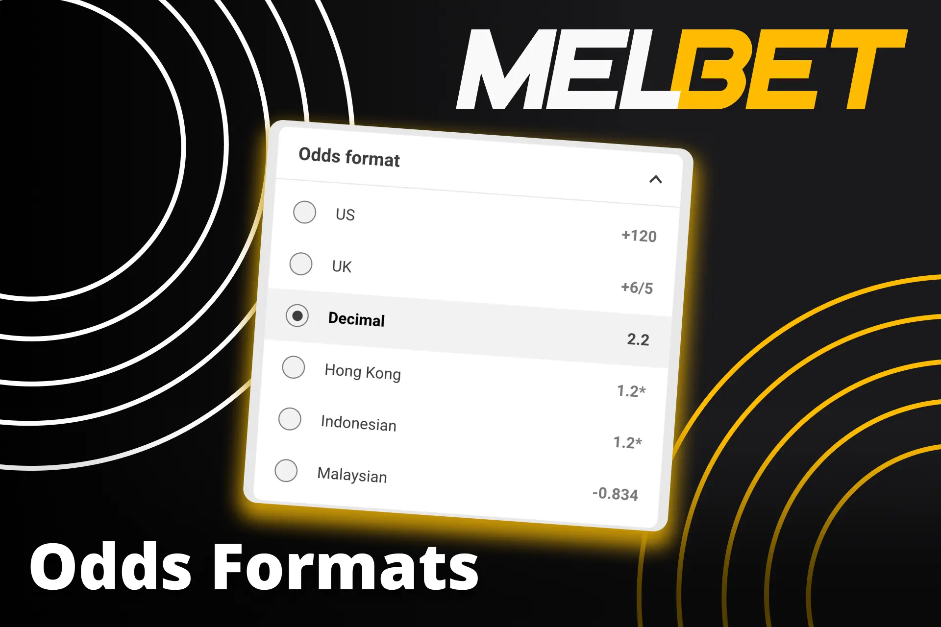 Switch odds formats on Melbet to match your betting style and get clear payout information.