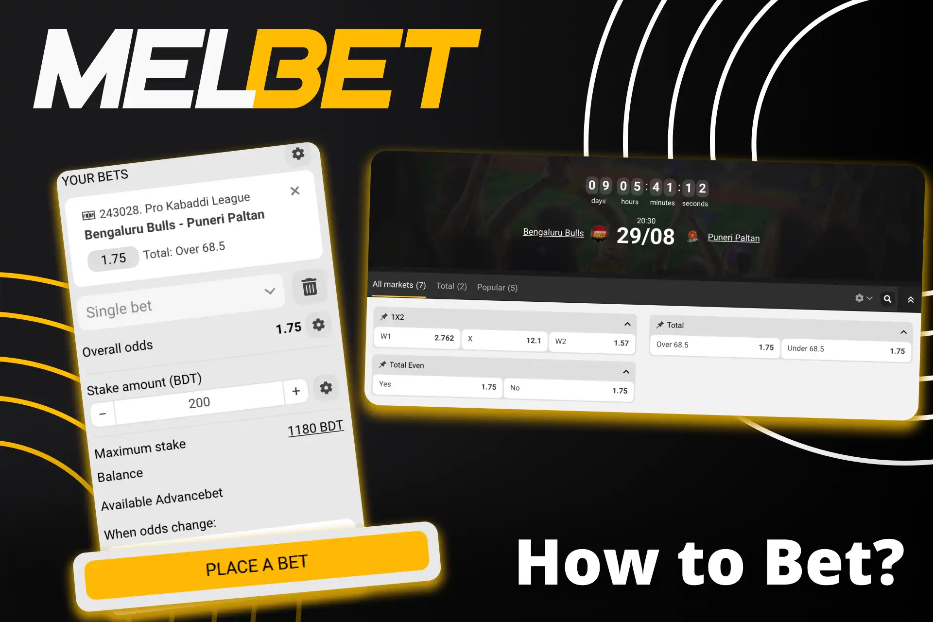 There are always all the available championships in the Melbet sportsbook.