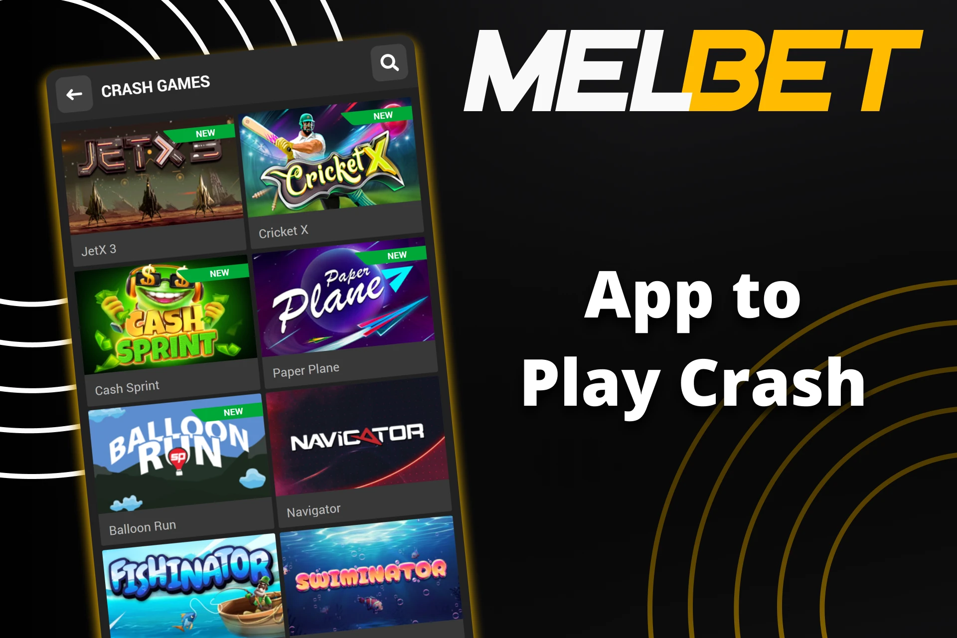 Download the Melbet app for crash games.