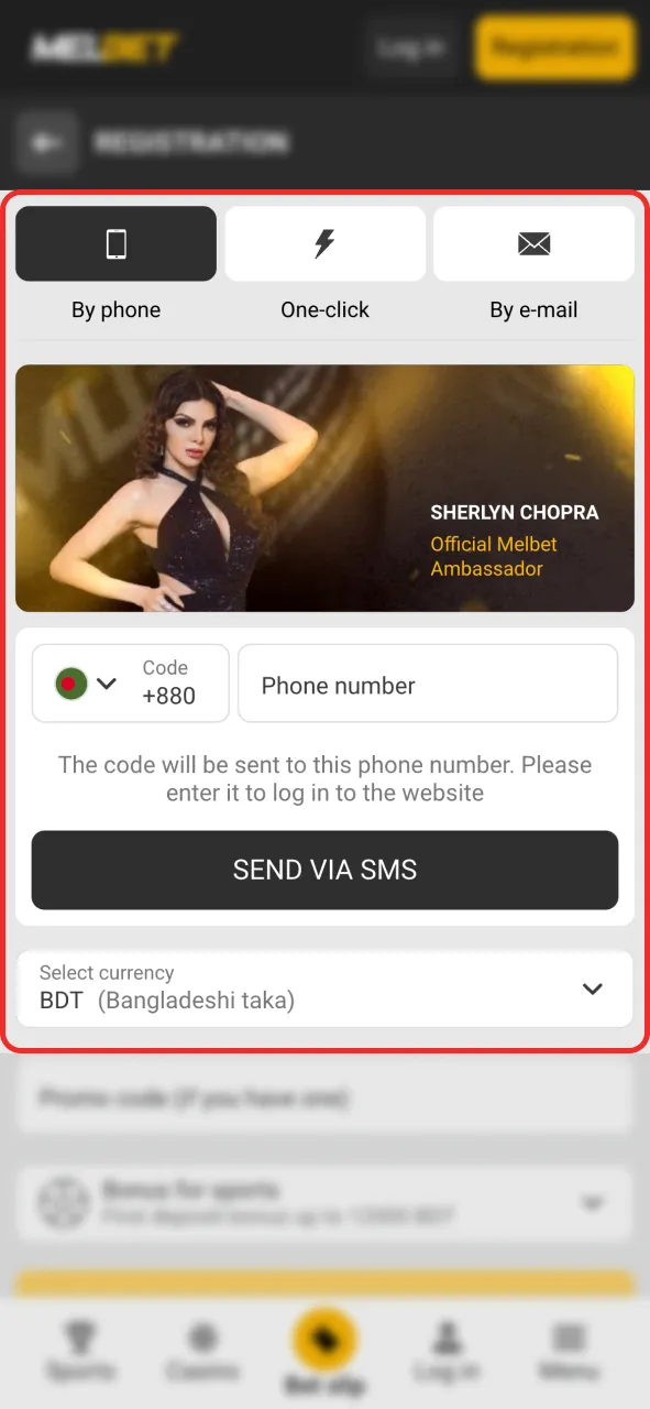 Start Dota 2 betting at Melbet, confirm your registration.