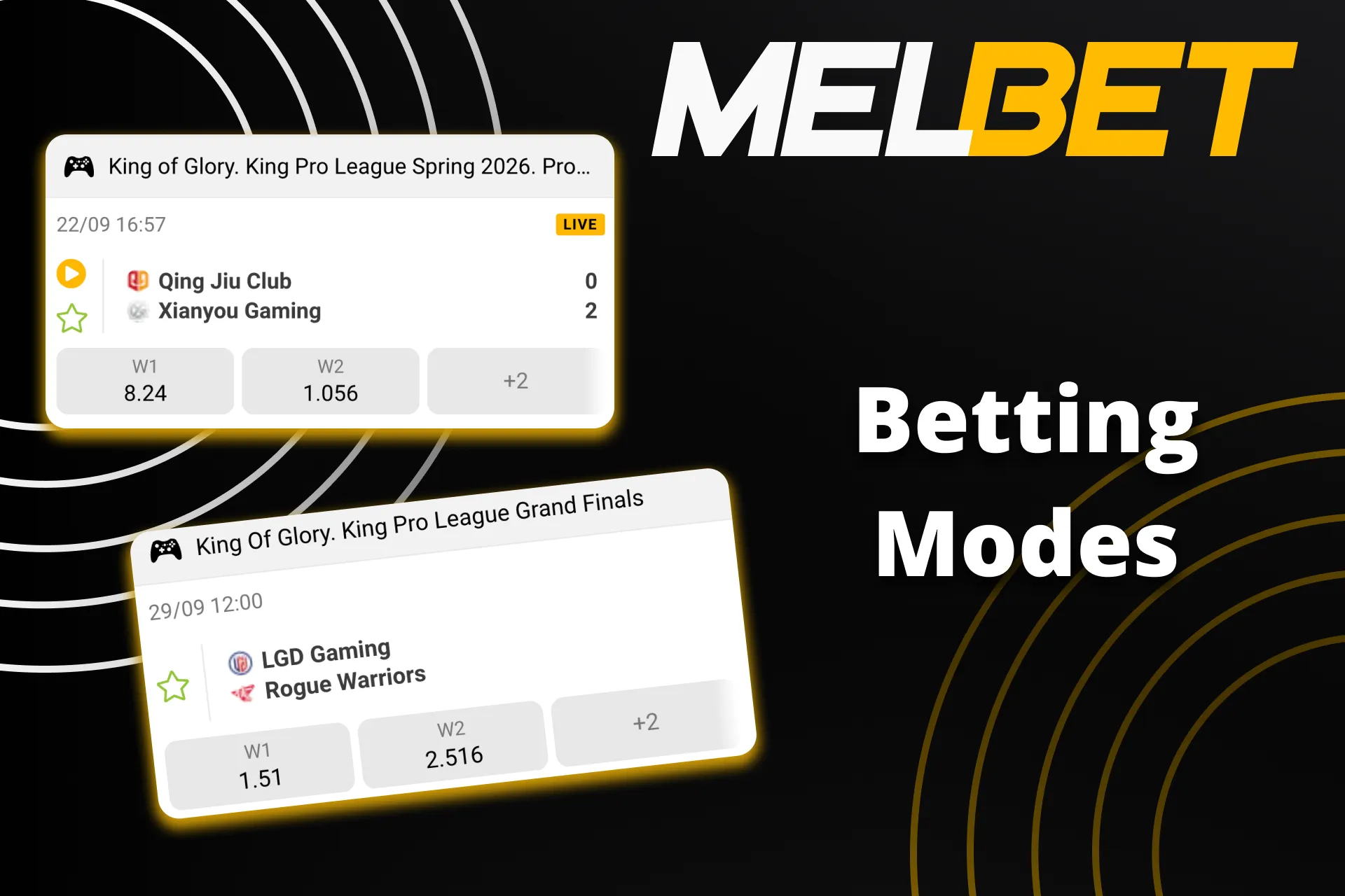 Join Melbet live King of Glory betting, react to every fight.