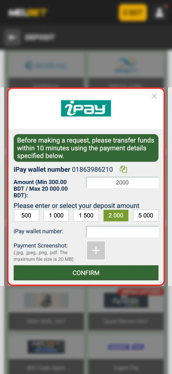 Deposit at Melbet, start King of Glory betting now.