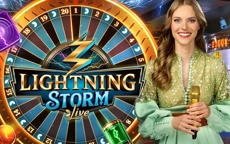 Play Lightning Storm live with random multipliers at Melbet Casino.