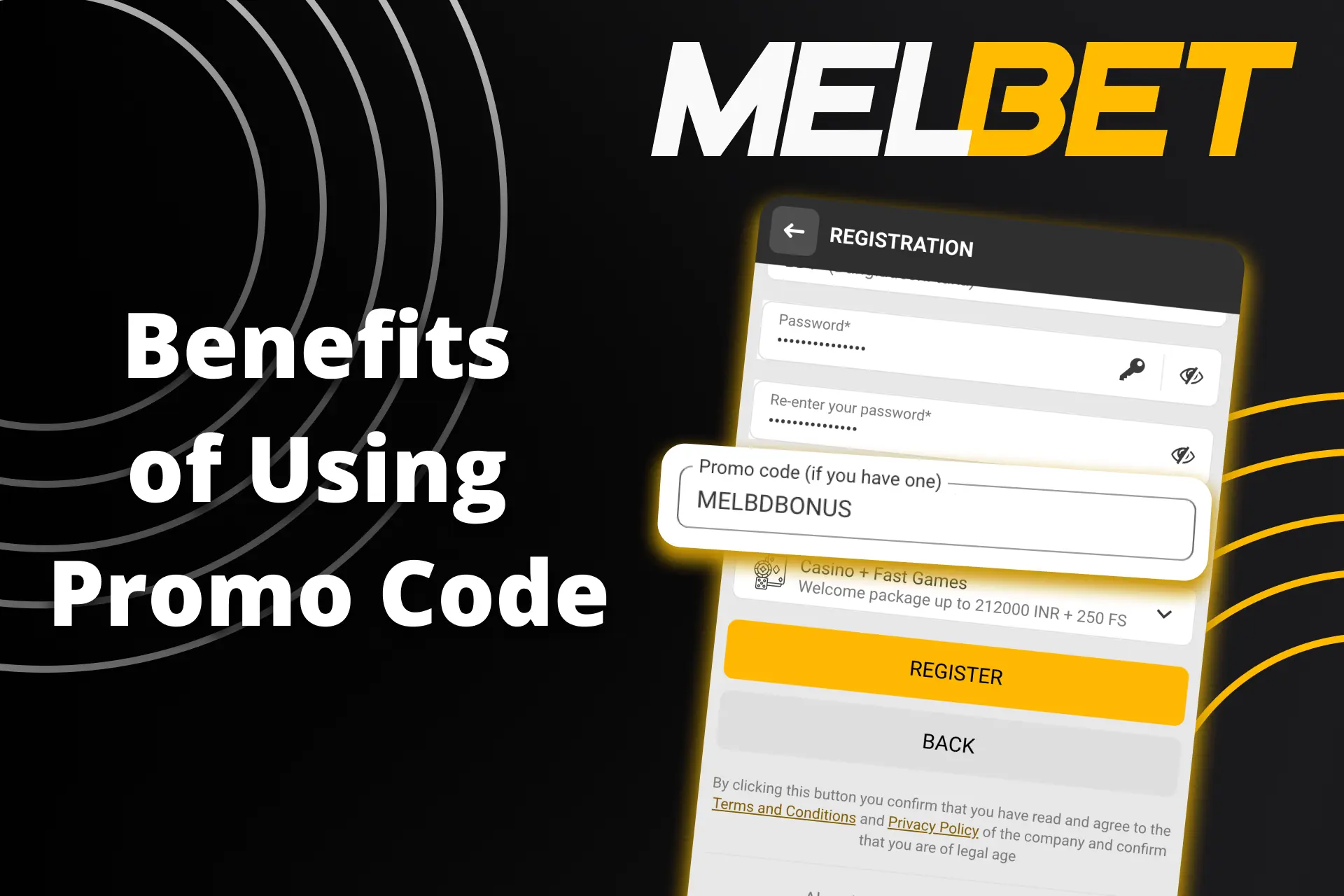 Use Melbet promo code and get extra rewards.
