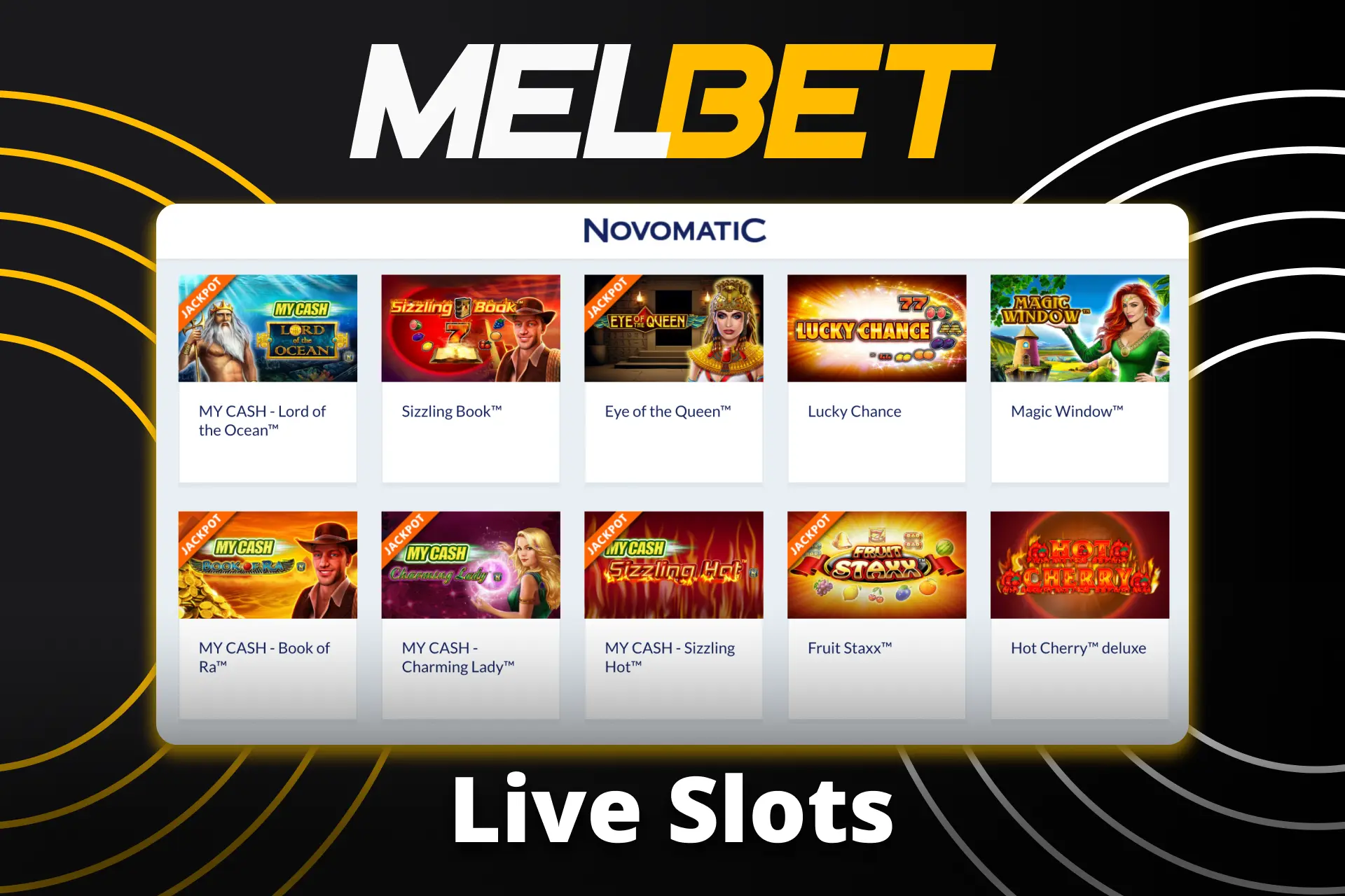 লাইভ স্লট হল একটি উত্তেজনাপূর্ণ কার্যকলাপ যা Melbet ক্যাসিনোতেও উপলব্ধ।